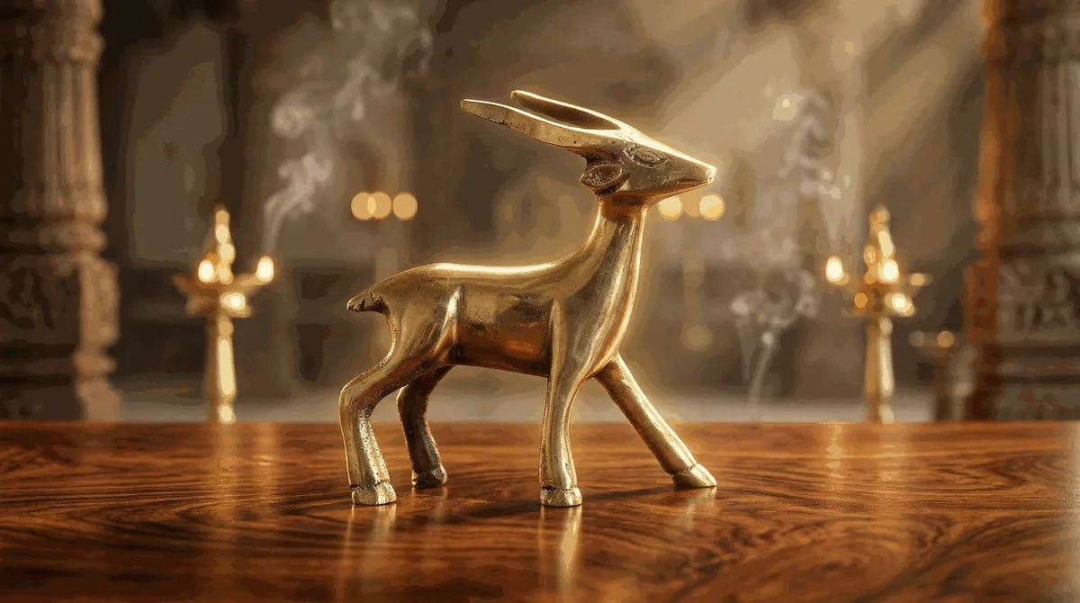 Brass Small Deer Statue (4 Inch)