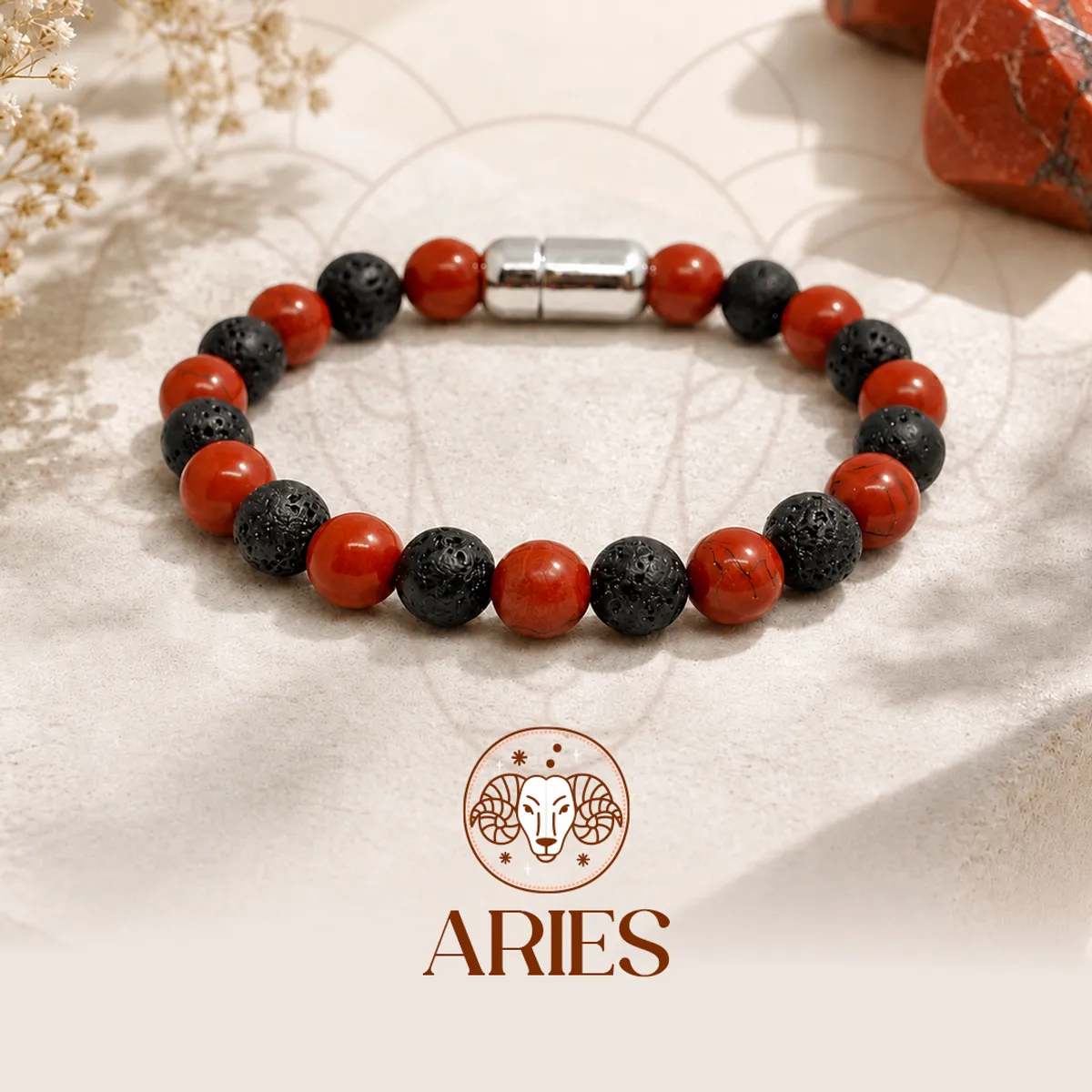 Aries Crystal Bracelet with FREE Raw Selenite Charging Plate