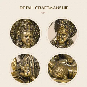 Vishnu Ji & Lakshmi Ji on Shesh Naag Statue Superfine Brass thumbnail deabfb9443aa