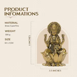Lakshmi Ji Statue Superfine Brass thumbnail a2784093fdf7