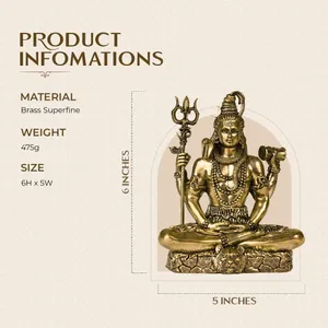 Shiv Ji Statue Superfine Brass thumbnail 16a18dc31bda