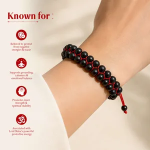 Karungali shani-mangal kawach bracelet with Free Selenite charging plate thumbnail 5c1c89aa8b41