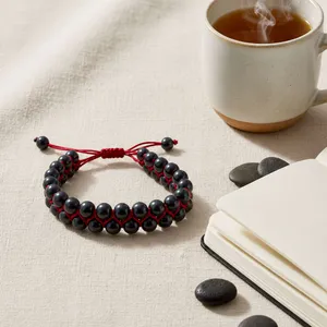 Karungali shani-mangal kawach bracelet with Free Selenite charging plate thumbnail 5c1c89aa8b41