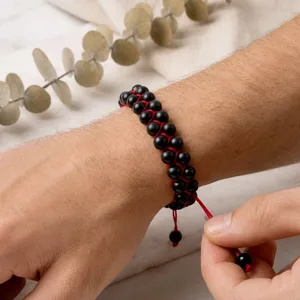 Karungali shani-mangal kawach bracelet with Free Selenite charging plate thumbnail 5c1c89aa8b41