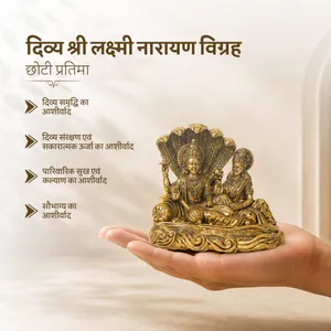 पीतल सुपरफाइन विष्णु जी और लक्ष्मी जी शेषनाग पर मूर्ति (4 इंच) thumbnail deabfb9443aa