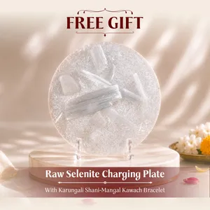 Karungali shani-mangal kawach bracelet with Free Selenite charging plate thumbnail 5c1c89aa8b41