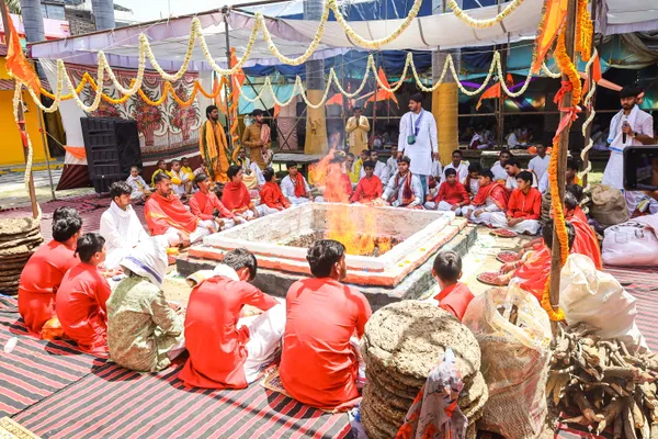 A moment from the Mahayagya at Ujjain